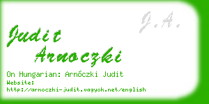 judit arnoczki business card