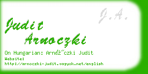 judit arnoczki business card